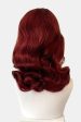 Copper red 1950s pinup wig, curled with short fringe: Kitty Supply