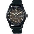 Seiko 5 Sports Style Leather Strap Watch SRPG41K1 Sale