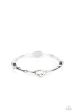 Chiseled Craze White Bracelet on Sale