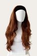 Auburn red and blonde mix half wig (3 4 hairpiece) with long waves: Sasha For Sale