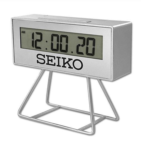 Seiko Mini Marathon Silver Digital Alarm Clock (Limited Edition) QHL087S Cheap