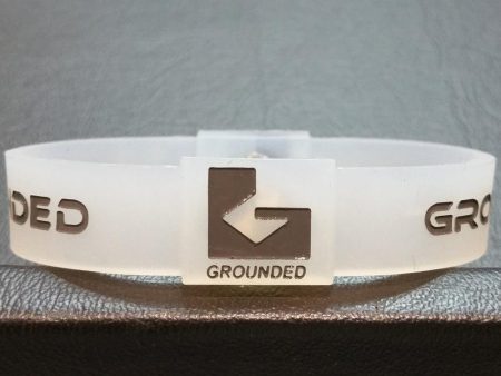 Grounded Energetic Wristband (Translucent Grey) For Sale