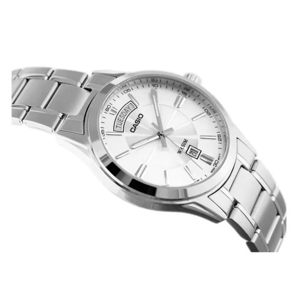 Casio - MTP-1381D-7AVDF - Stainless Steel Wrist Watch for Men - Silver & Black Discount