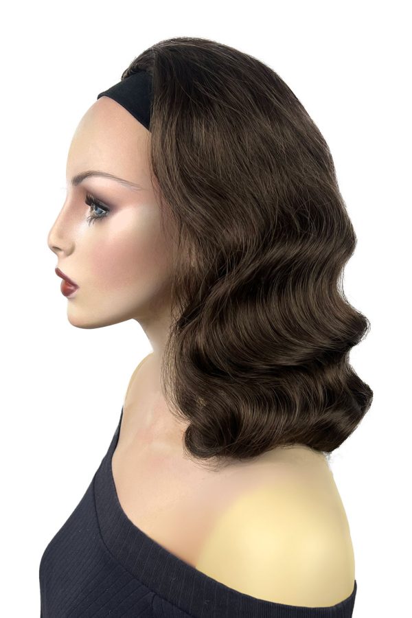 1950s style half wig hairpiece with deep finger waves: Deborah Online now