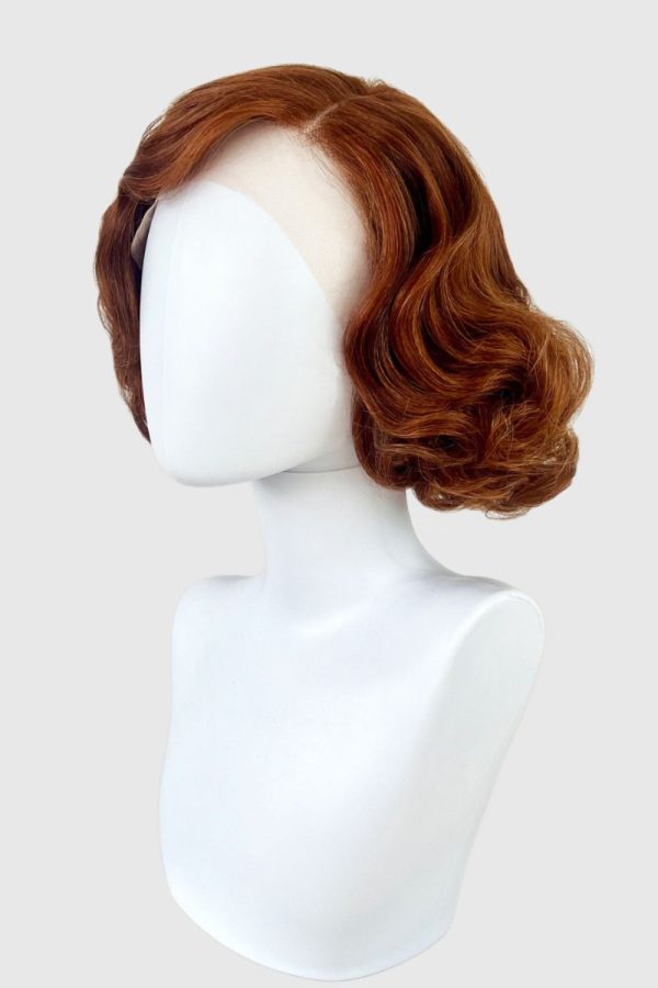 Auburn pinup wig, lace front, vintage style: Clementine Online now