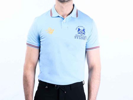 Nabeel & Aqeel Spartan Champions Of The World Polo Shirt Ice Blue NASP0026 For Cheap