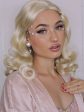 40s blonde pinup style wig with marcel waves: Lauren Cheap