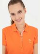 USPA Polo Shirt Women Orange VR051 USPOW044 SCH US Polo Assn, Cheap