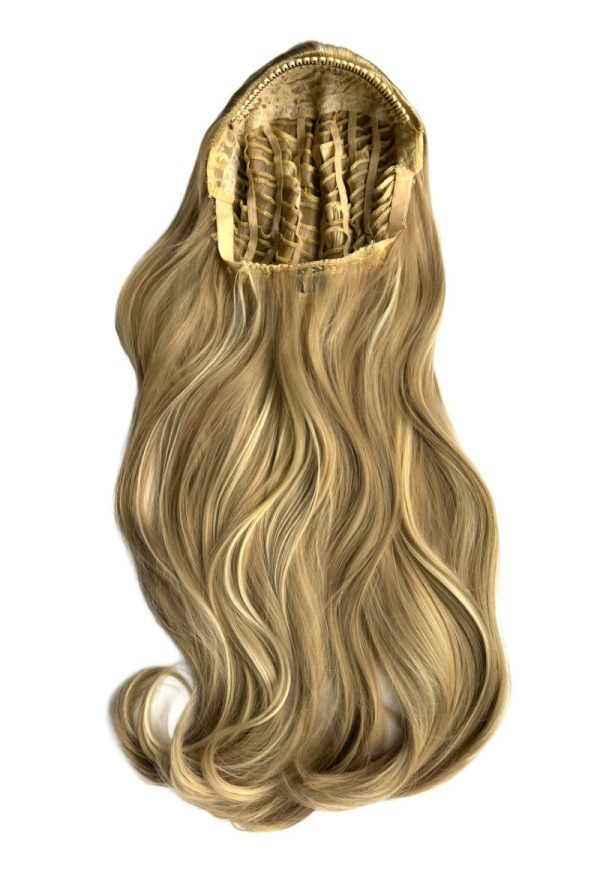 Heat styleable half wig hairpiece, long wavy, Flexihair: Antoinette Supply