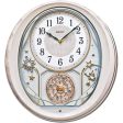 Seiko Pink Marble Melodies In Motion Musical Wall Clock QXM370P Online now