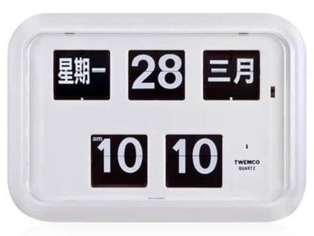 Twemco QD-35 Flip Clock White (Chinese Character) Discount