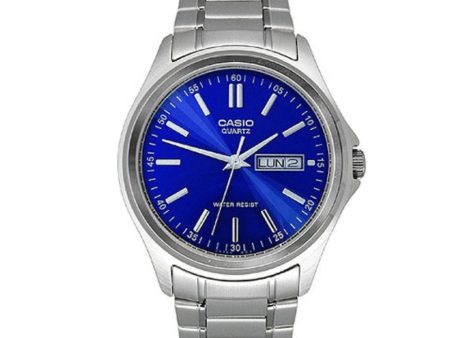 Casio - MTP-1239D-2ADF - Stainless Steel Wrist Watch for Men For Cheap