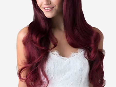 Long red wig with black lowlights: Anji For Discount