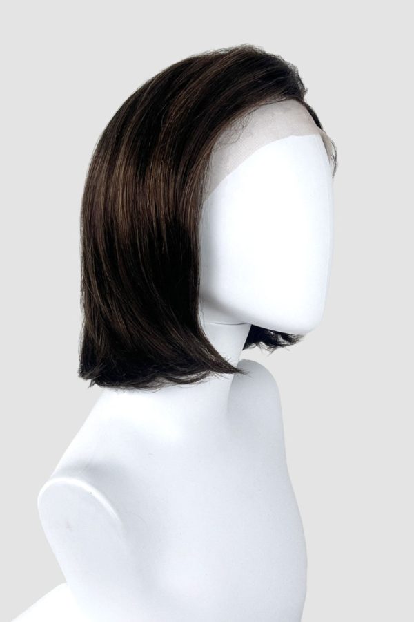 Lacefront wig, Italian bob, brown with blonde highlights: Lucia Online Hot Sale