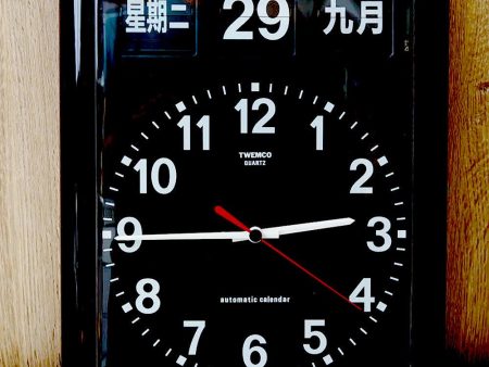 Twemco BQ-12A Flip Clock (Black) (Chinese Characters) on Sale