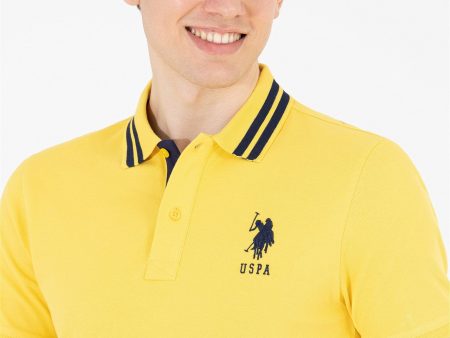 USPA Polo Shirt Men Amber VR094 USPOM162 Big Pony Logo Number 3 US Polo Assn. Discount