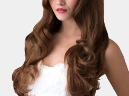 Auburn half wig hairpiece, long and wavy: Lyndsey Sale