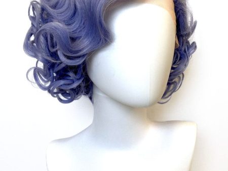 Blue pinup wig, lace front, vintage style: Leanora Online now