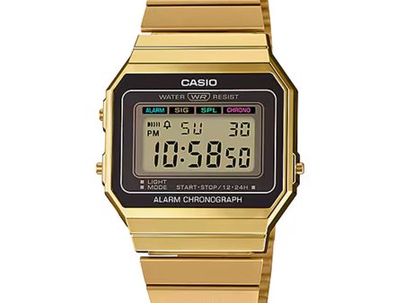 Casio Vintage Digital Gold Plated Watch A700WG-9ADF Sale