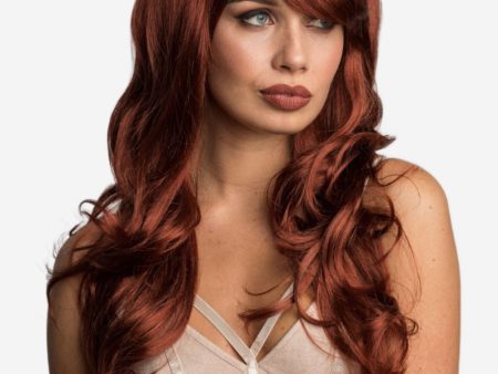 Long copper red wig with gentle waves: Kelly Sale