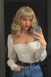 Blonde pinup wig, curled with short fringe, 1950s style: Cora For Discount