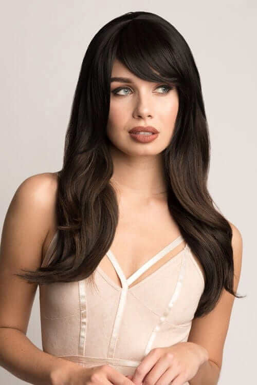 Clip in fringe hairpiece, thick, long, sweeping clip-in bangs: Nova Online Hot Sale