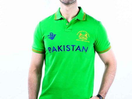 Nabeel &  Aqeel Spartan Champions Of The World Polo Shirt Green NASP0024 Online Hot Sale