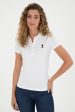 USPA Polo Shirt Women White VR013 USPOW066 SCL US Polo Assn. For Sale