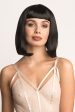 Black long bob wig with a short retro, rockabilly-style fringe: Beth Online