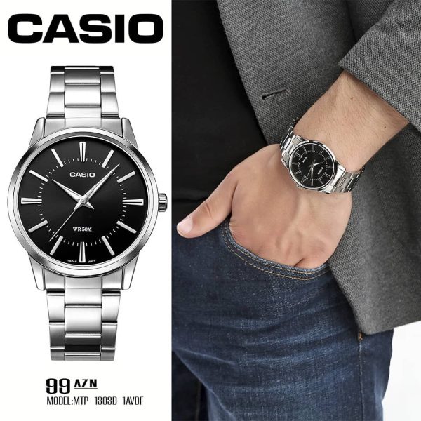 Casio - MTP-1303D-1AVDF - Stainless Steel Wrist Watch for Men Online Hot Sale