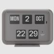 Twemco QD-35 Flip Clock Grey (24 Hour) For Sale