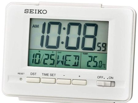 SEIKO LCD Alarm Clock QHL078 Discount