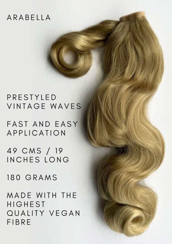 Retro style ponytail hairpiece, long with vintage waves: Arabella Cheap