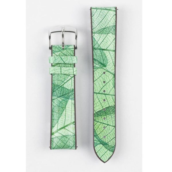 Hirsch LEAF Vegan Performance Rubber Watch Strap in GREEN Supply