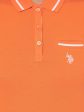 USPA Polo Shirt Women Orange VR051 USPOW057 SCL US Polo Assn. Discount