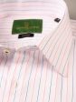 Nabeel & Aqeel Formal ShirtO-08 Custom White & Pink Striped NSHF8C04 Online