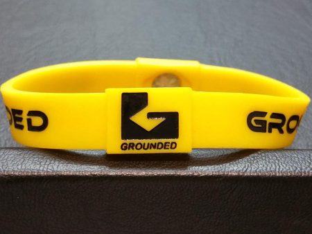 Grounded Energetic Wristband (Yellow Black) For Sale