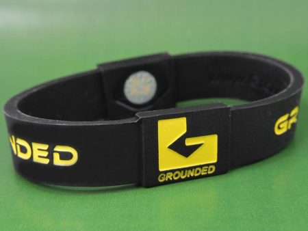 Grounded Energetic Wristband (Black Yellow) Online Hot Sale