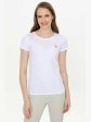 U.S. Polo Assn. Women T-Shirt Round Neck Slim White VR013 USTSW023 Cheap