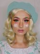 40s blonde pinup style wig with marcel waves: Lauren Cheap