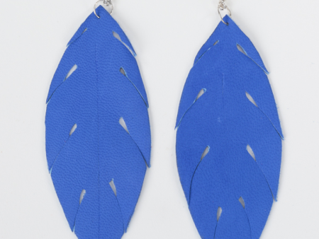 Feather Earrings, Caribbean Blue Discount