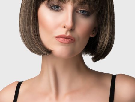 Chestnut brown bob wig with blonde highlights: Lorna For Discount