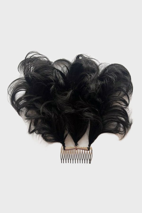 Black feathered hair headdress, carnival, burlesque, showgirl style: Kylie Online now