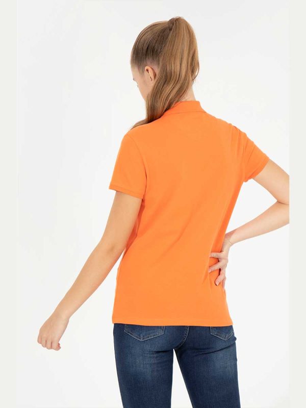 USPA Polo Shirt Women Orange VR051 USPOW044 SCH US Polo Assn, Cheap