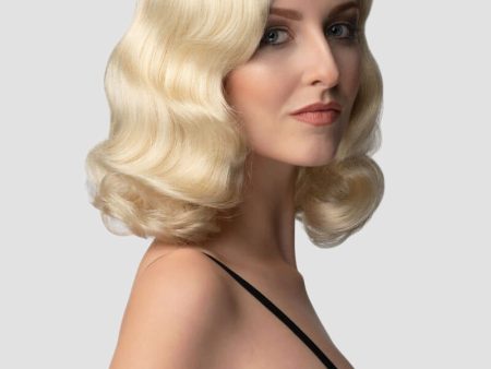 40s blonde pinup style wig with marcel waves: Lauren Cheap