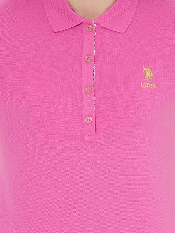 USPA Polo Shirt Women Pink VR041 USPOW042 SCH  US Polo Assn. Supply