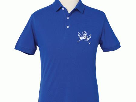 Kings Club Couture Polo Horse Shield Royal Blue Men KCPHS010 For Discount