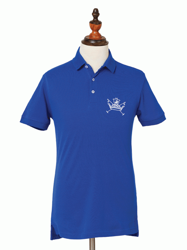 Kings Club Couture Polo Horse Shield Royal Blue Men KCPHS010 For Discount