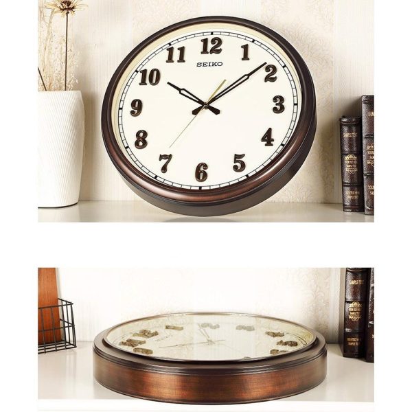 Seiko Brown Frame Cream Dial Wall clock QXA632B Online Sale