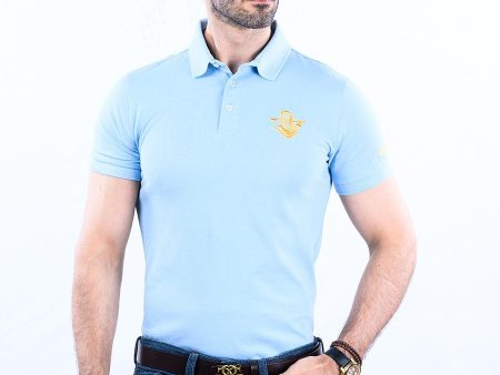 Nabeel & Aqeel Spartan Signature Polo Shirt Light Blue NASP0016 For Sale